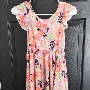 Floral Pink Kids Dress